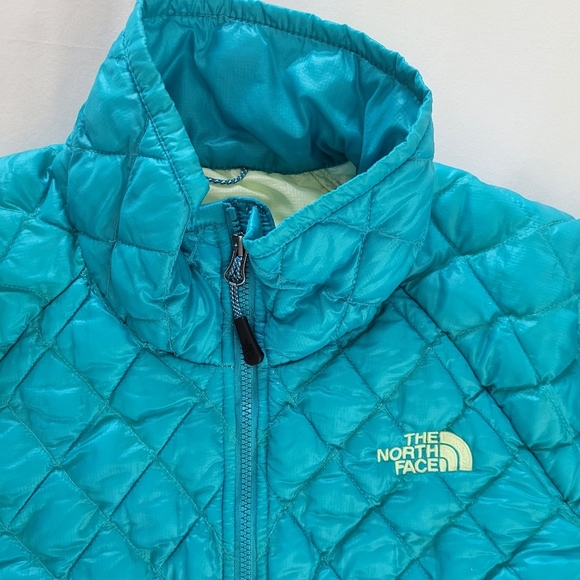 North Face Thermoball Eco Quilted Lightweight Full Zip Jacket Blue Green Medium - Picture 2 of 15